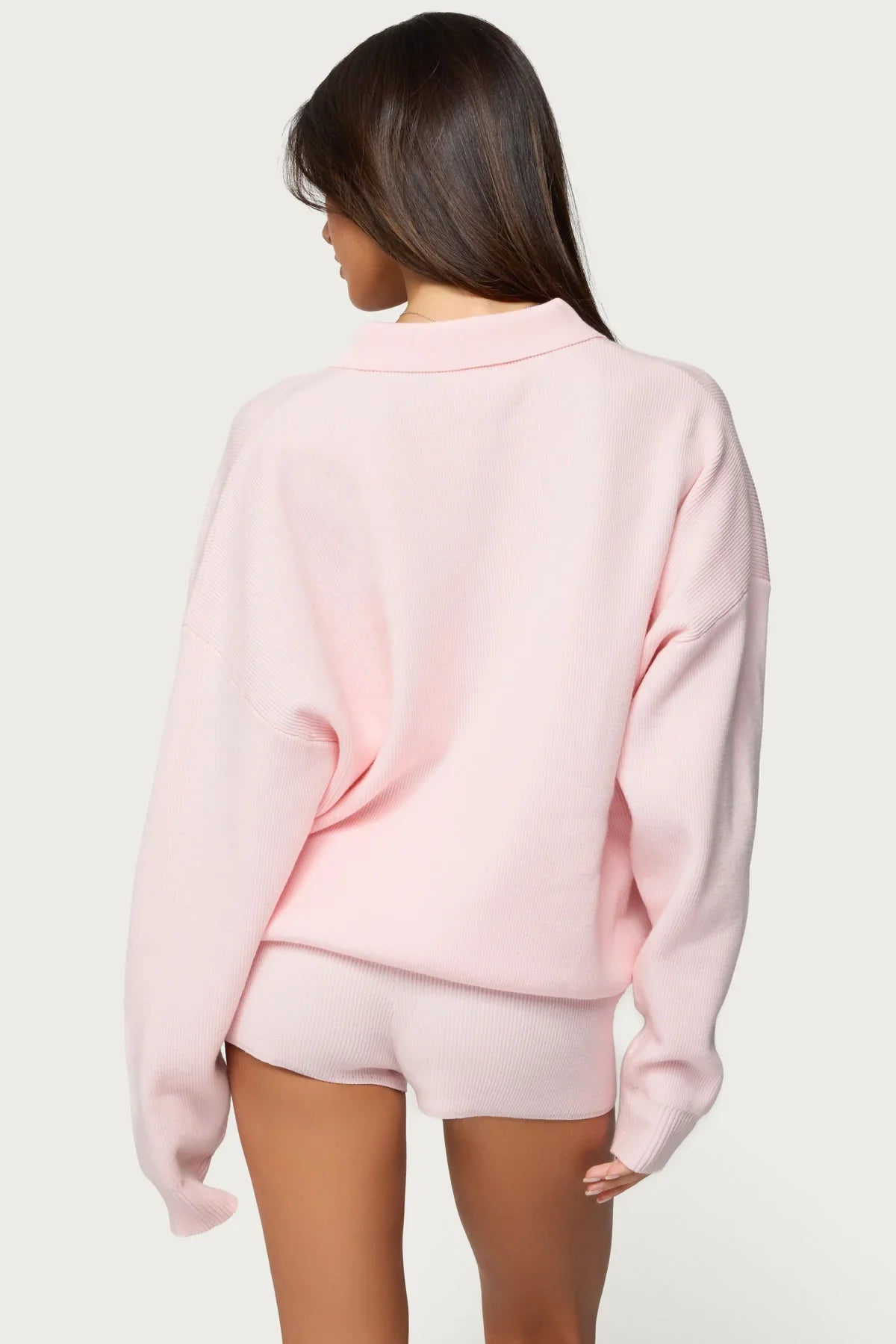 Lorie Oversized Knit Polo Sweater